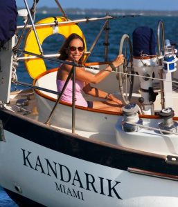 Pam Wall and husband Andy sailed the world aboard their self-built boats Carronade and Kadarik