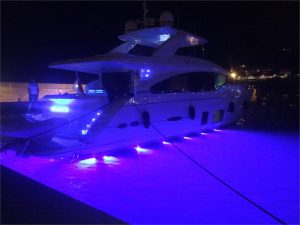 LED Lights Installed on 100ft Ocean Alexander Yacht