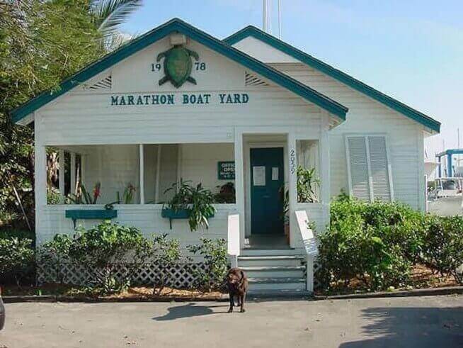 Marathon Boat Yard Marine Center Office, in the original 'Conch House'